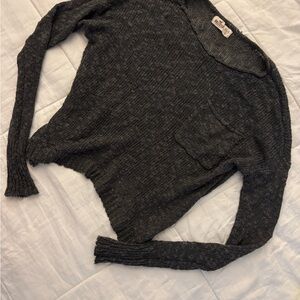 Hollister Dark Gray Knit Sweater
